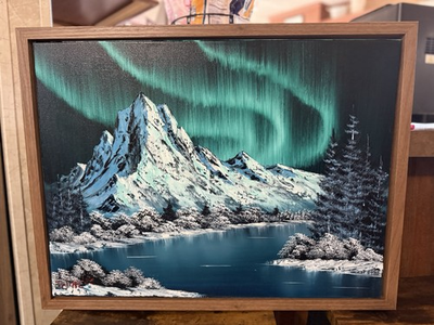 #ad Original Oil Painting 18x24 “The Northern Soul” Framed Art Bob Ross Style $150.00