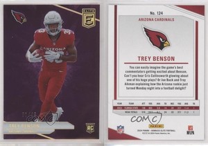 2024 Panini Donruss Elite Rookies Purple /49 Trey Benson #124 Rookie RC