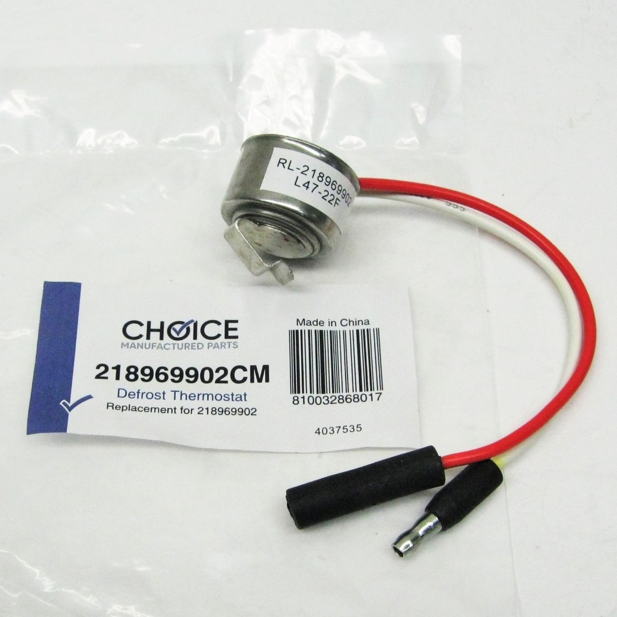 218969902 for Electrolux Frigidaire Refrigerator Defrost