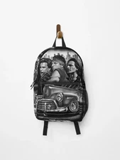 3 Vatos Locos Backpack, Chicano Style Gangsta Art Bag for Streetwear Fans