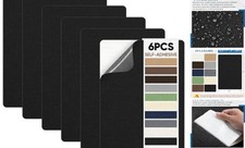 Canvas Repair Patch 5.5 x 8 Inches 6Pcs Self-Adhesive Waterproof 5.5" 8" Black