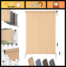 Outdoor Roll-up Patio Shades 5 W X 8 H Cordless Sun Shade Privacy Screen - 90 Outdoor Roll-up Patio Shades 5 W X 8 H Cordless Sun Shade Privacy Screen - 90
