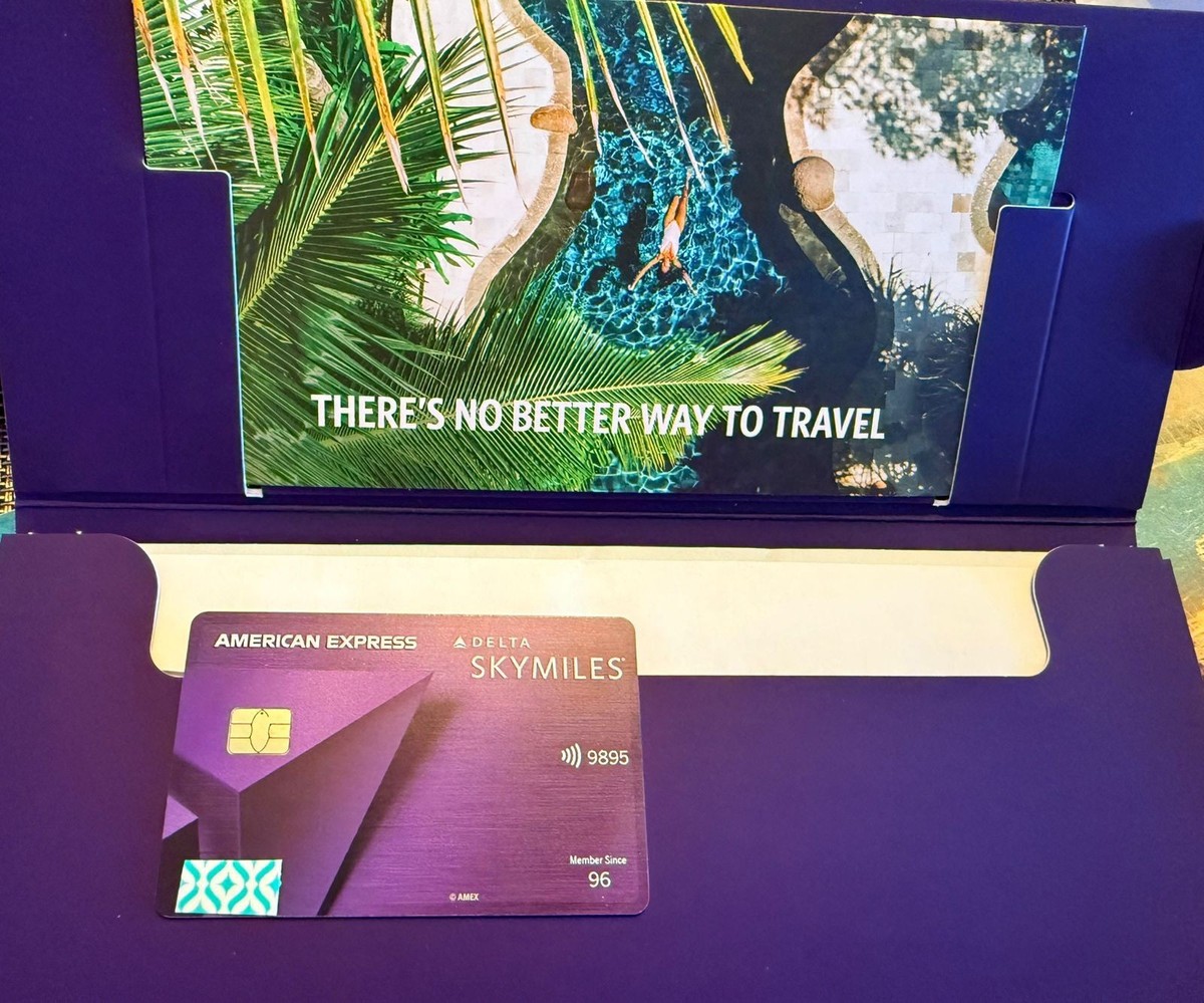 Delta Skymiles Amex Reserve Purple American Express PLASTIC