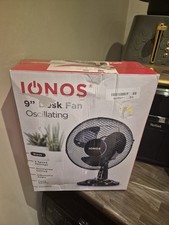 IONOS 9" Desk Fan Oscillating Black - Portable with 2 Speed Settings