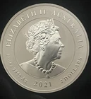 1.5 Ounce Coin .999 Silver Australian Spotted Eagle Ray Art Round Elizabeth 2