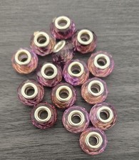 Set Of 15 Purple Bracelet Beads