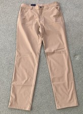 NWT Men  s 32 Degrees Cool Reg. Fit Stretch Back Zipper Pockets Tan Pants 34  x34  