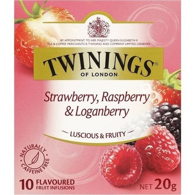 Twinings Raspberry Strawberry & Loganberry Teebeutel 10er Pack 15g