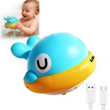 Light Up Whale Sprinkler Baby Bath Toys for Kids Ages 1-3, Pool Water Toys fo.
