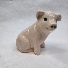 Pig Figurine Light Pink Ceramic Farmhouse Decor