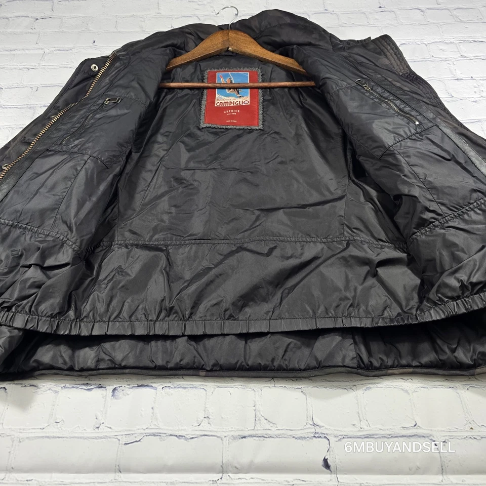 Auténtico Abrigo Chaqueta Grande Madonna Italiano Camuflaje Plumón Invierno Trabajo Y2k De Colección Foto 4 de 4