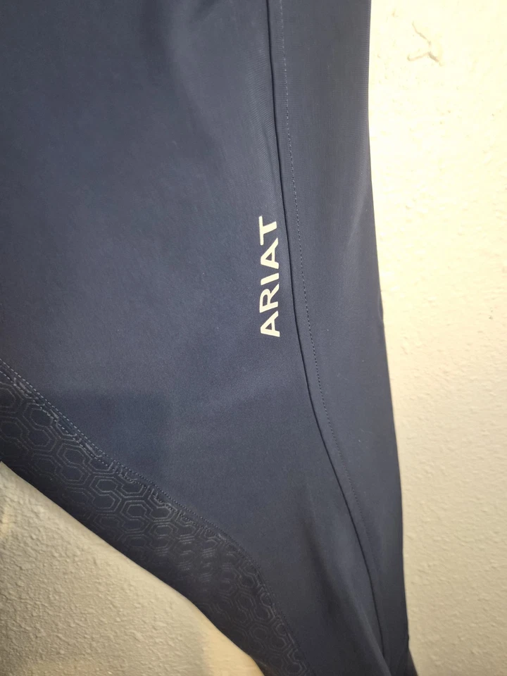 Pantalones de asiento completo Ariat ProTri-Factor Grip azul marino talla 26R EE. UU./Reino Unido nuevos con etiquetas Foto 3 de 4