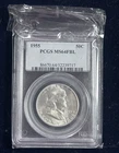 1955 Franklin Half Dollar 50C, 90% Silver, Business Strike, PCGS MS64 FBL