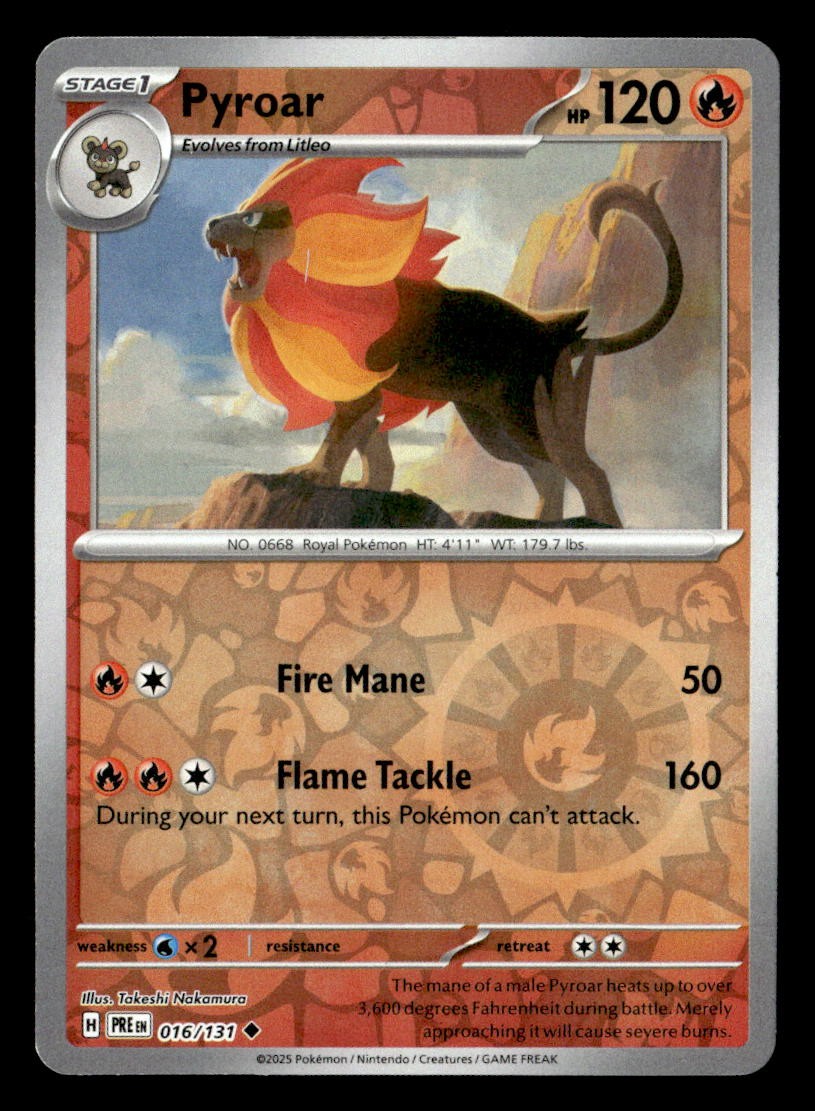 Pokemon Pyroar #016/131 tcg Near Mint or Better