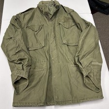 Vintage Military Field Jacket Mens M Olive Green Fair Distressed M-65 Style