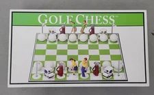 Golf Chess Board Game Set 2001 Big League Promotions - Family Fun Cute Pieces