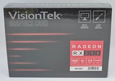 VisionTek AMD Radeon RX 550 4GB GDDR5 Video Graphics Card GPU 4x Mini DP 901507