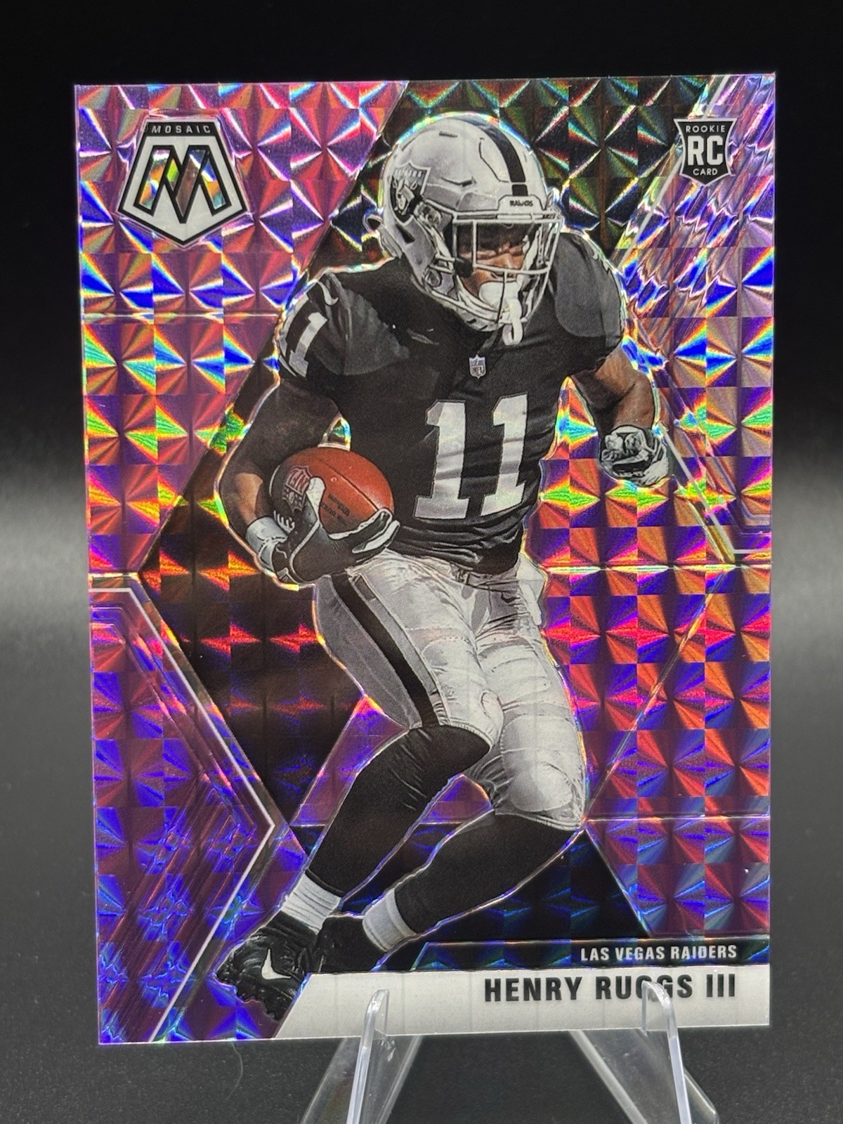 2020 Panini Mosaic Prizm Henry Ruggs III RC #205 Pink /49 - Raiders