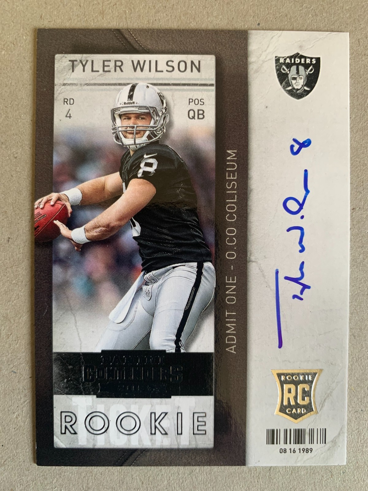 Tyler Wilson Panini Contenders #238 Autograph