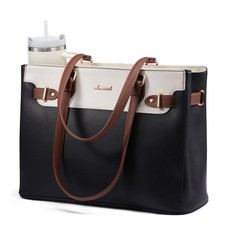 Laptop Tote Bag for Women Work, Teacher Tote Bag Nurse Bag with Large Cup Hol...