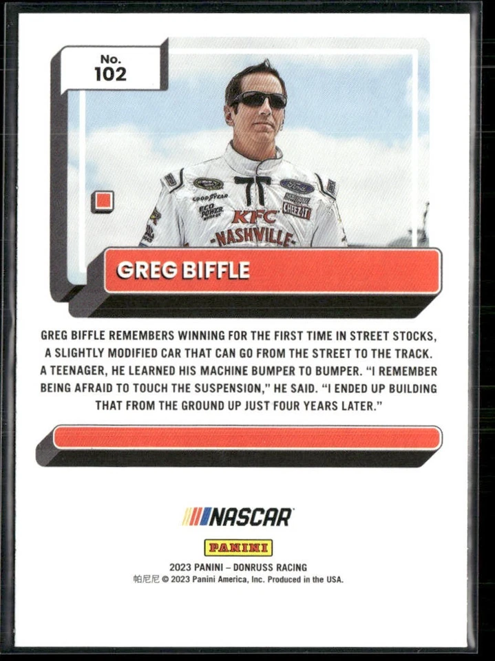 Greg Biffle Signed 2023 Donruss Silver IP Auto #102 - Image 2 of 2