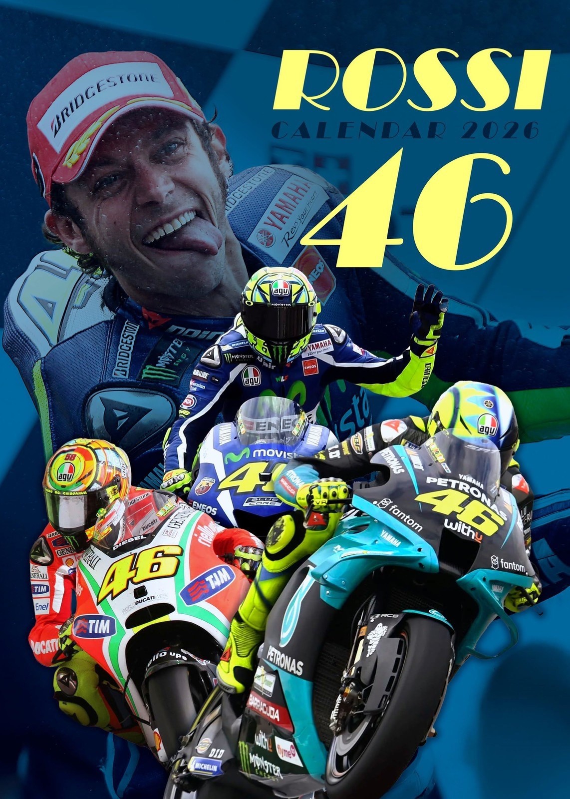 Valentino Rossi 2026 Calendar 2026 A3 (297 X 420 mm)  Full Colour Free UK P&P