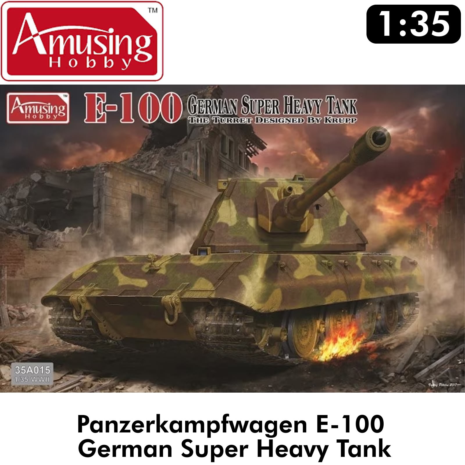 Panzerkampfwagen E-100 GERMAN SUPER HEAVY TANK 1:35 Amusing Hobby AH35A015
