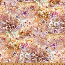 Wings Over Wildflowers By Hoffman Fabrics - Autumn Meadows X5701-66