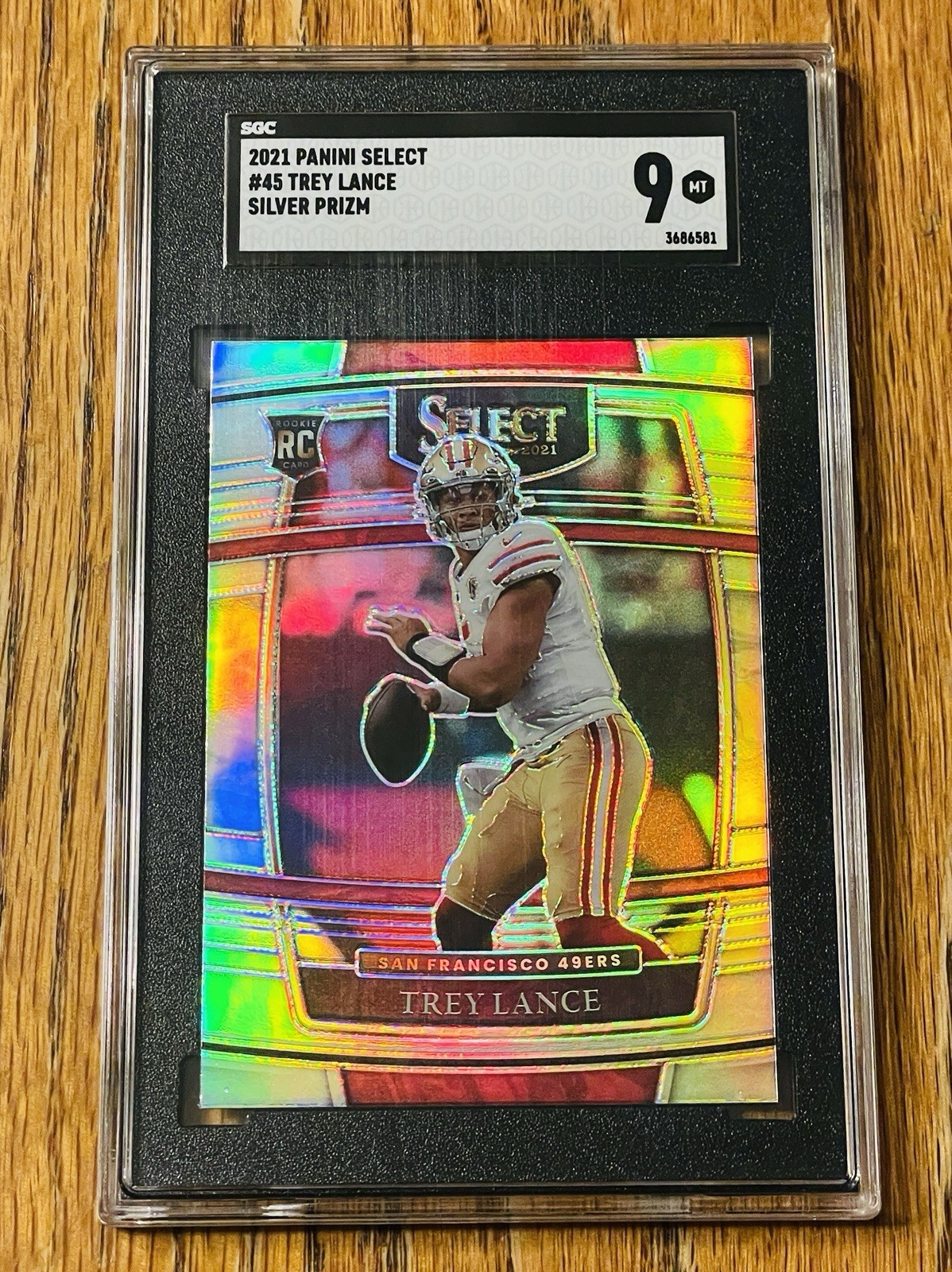 2021 Select Trey Lance RC Silver Prizm Rookie Concourse #45 SGC 9 Mint