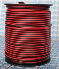 Zwillingslitze 2x 0,14mm&sup2;  50m im Bund rot / schwarz