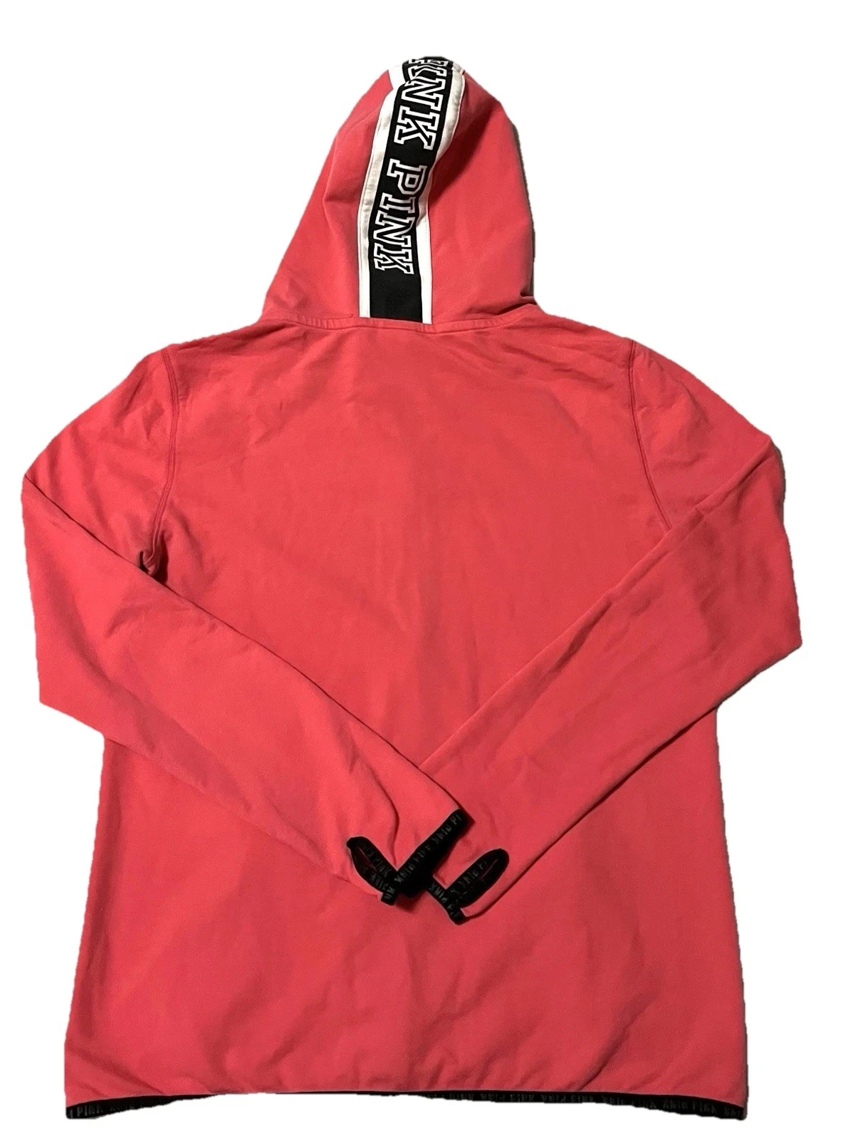 UNDERCOVER Victorias Secret rosa felpa con cappuccio grande rosa giacca full zip leggera