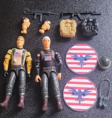 Black Major GI Joe Duke and General Rey Patriot Edition Lot New Bonus!