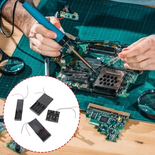 Heavy Duty 2A Battery Holder with Integrated Cable for Small Electronics Power