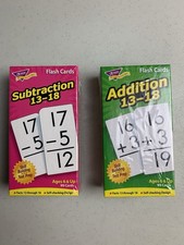 Trend Math Flashcards Addition And Subtraction NEW SEALED 99 Cards Each Deck