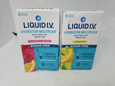 Liquid I.V. Hydration Electrolyte Drink Mix S Free Lemon Lime/Raspberry L 2Pk. 
