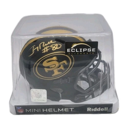 Jerry Rice Autographed Eclipse Alternate Mini Helmet Beckett Witnessed COA New