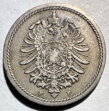 1874-F Germany Empire 5 Pfennig, XF Better Date