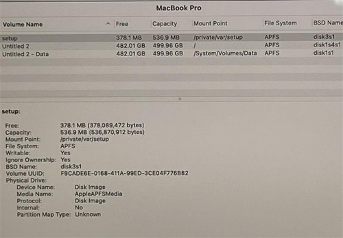 APPLE MACBOOK PRO A2251 2020 i5 2.0GHz 16GB 512GB Grade F- READ DESCRIPTION - Afbeelding 3 van 11