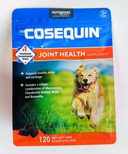 COSEQUIN JOINT HEALTH SUPPLEMENT FOR DOGS 120 SOFT CHEWS NEW