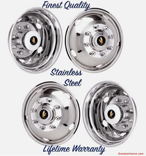 17 Chevy 3500 2024 8 Lug 5 Hole Wheel Simulator Rim Liner Hubcap Covers Set 4