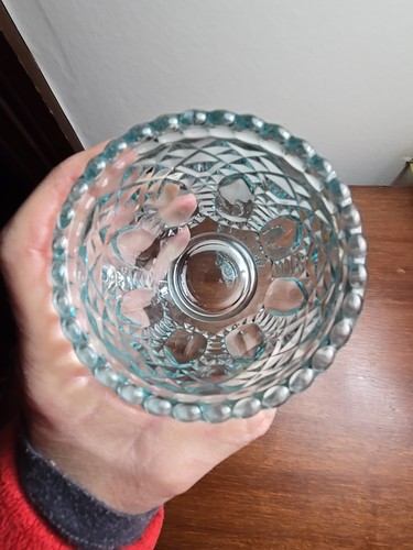 Vintage Depression Glass Votive Holder/Juice Glass Set Of 2 GLOWS - Picture 8 of 13