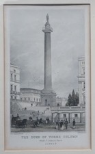 Oryginalny ścieg - Kolumna księcia Yorks z St. James's Park London około 1850 roku