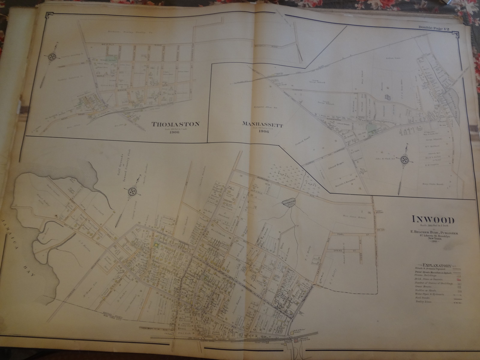 1906 Long Island Inwood Manhasset Thomaston Nassau Atlas Map LIRR eBay