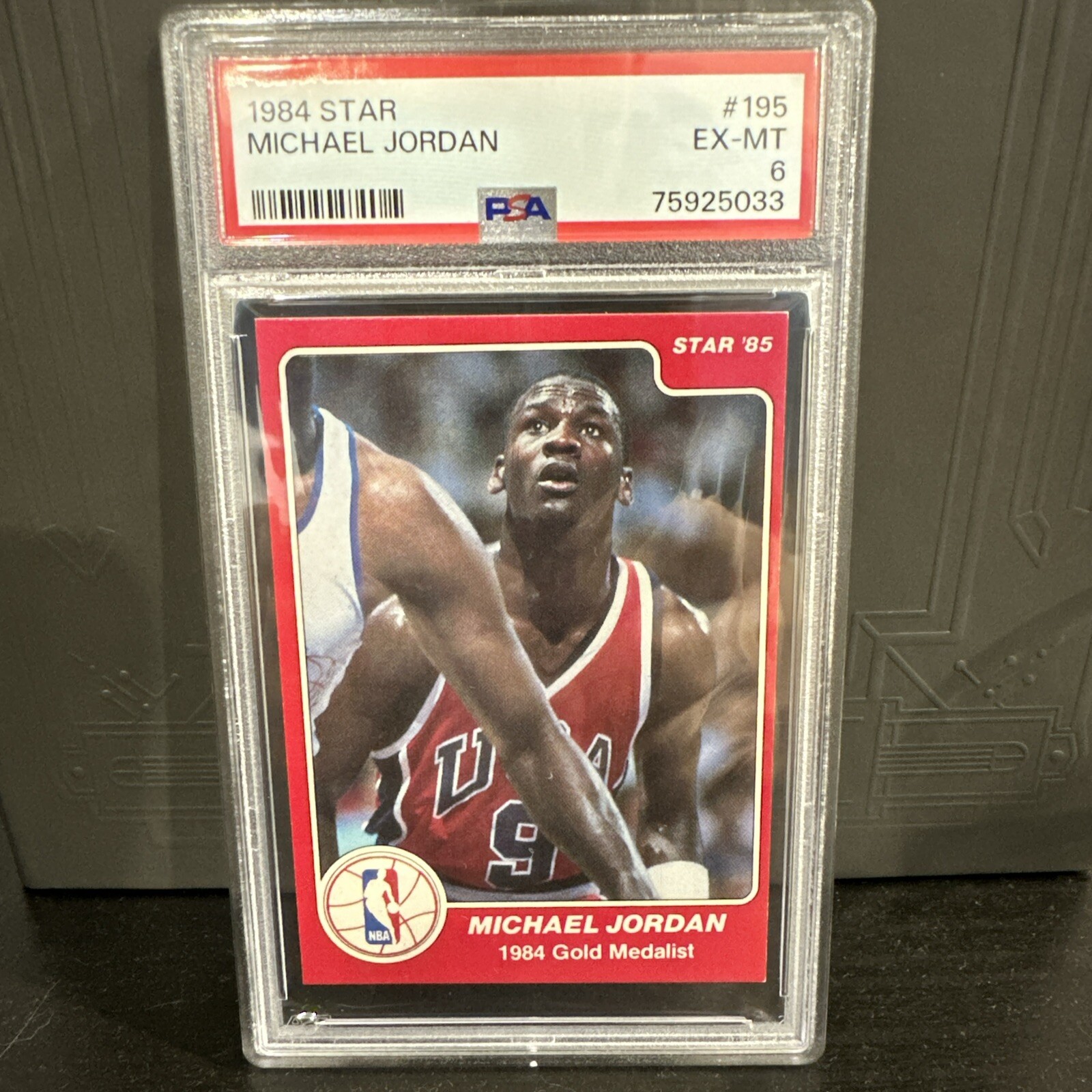 1984 STAR #195 MICHAEL JORDAN PSA 6 ROOKIE CARD HOT