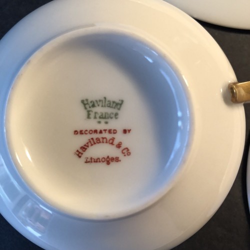 Theodore Haviland Limoges set of 3 pcs White With Gold Trim Cup Saucer & Plate - Picture 11 of 11