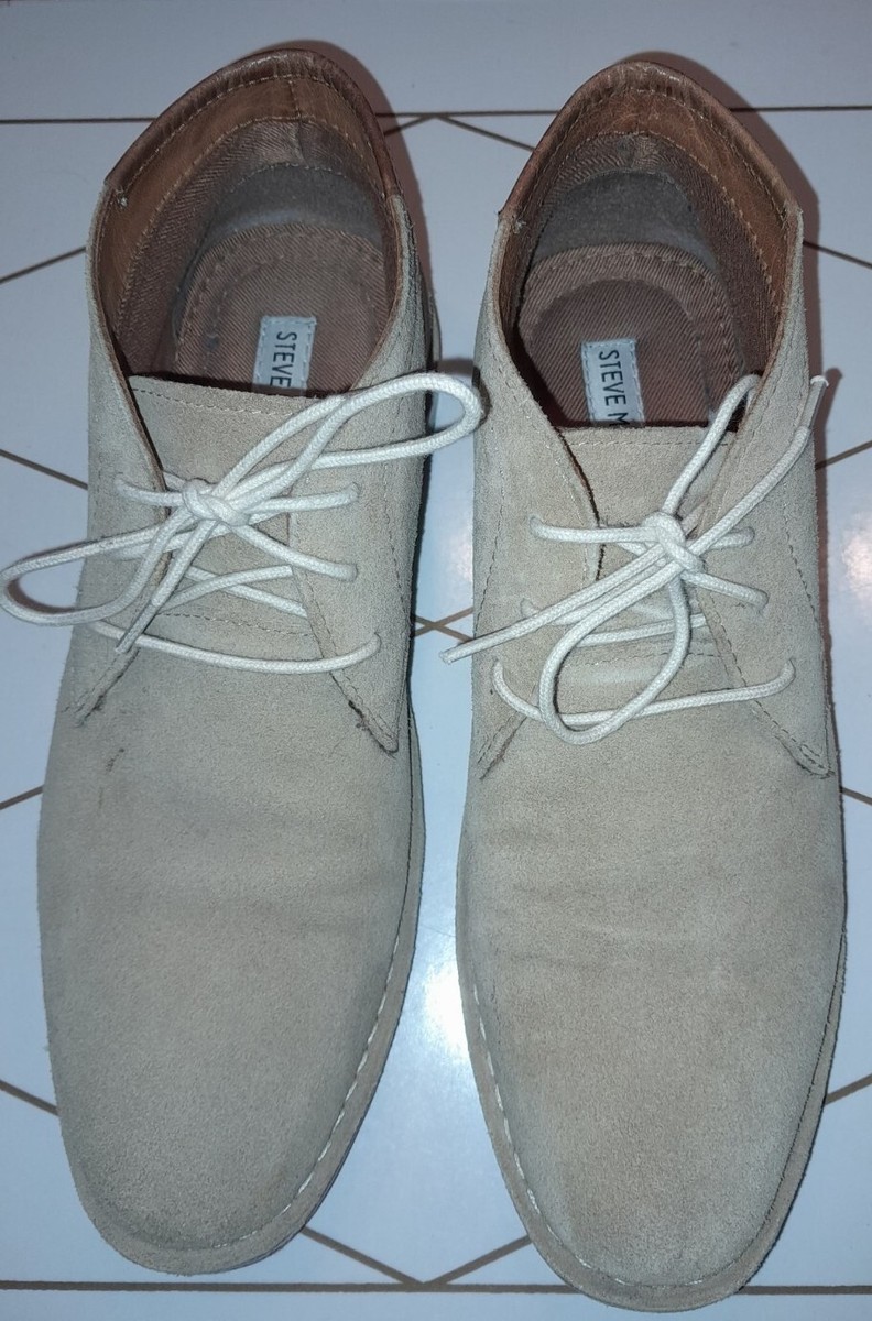 Steve Madden Mens Hestonn Taupe Suede Leather Lace Up Chukka  display picture 3