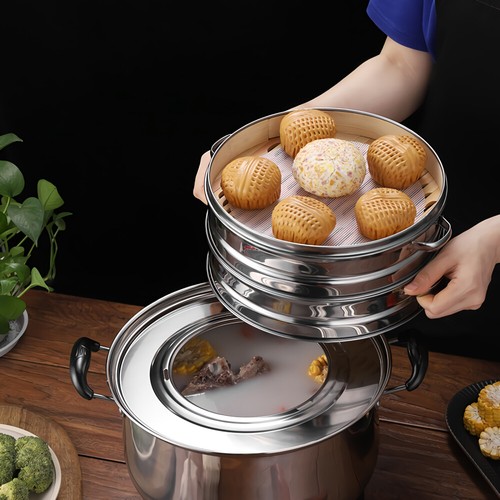 Ring Steamed Sheet Soup Pot Baking Rack for Cooking Steaming Stainless - Imagen 6 de 12