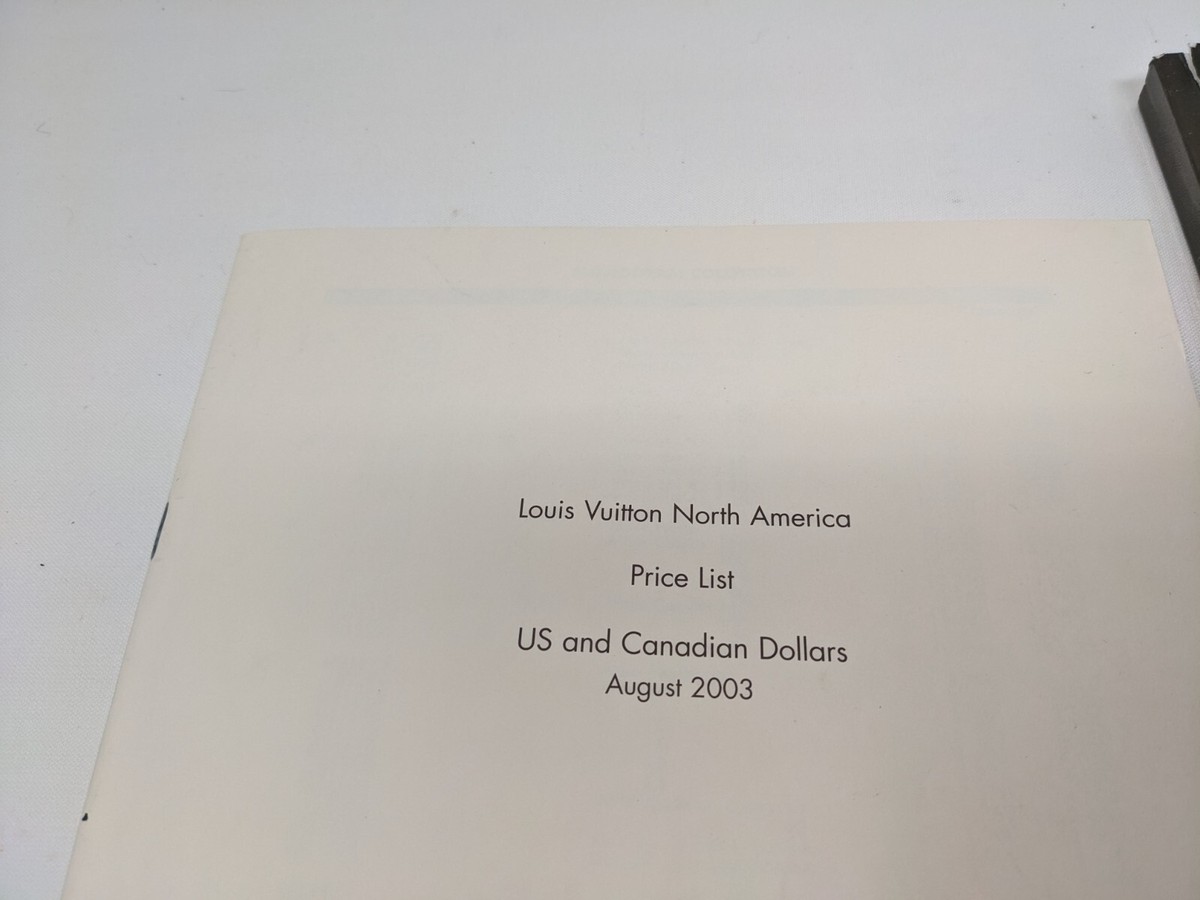 Louis Vuitton LV 2003 Color Catalogue Book w Price List (60) | eBay