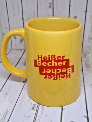 MAGGI  Heißer Becher  schräge Tasse  Sammlertasse  Werbetasse  gelb