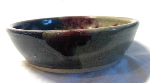 Benjamin McElhany Small Trinket Bowl Art Pottery Glazed Signed 4.5” Stoneware - Picture 5 of 8